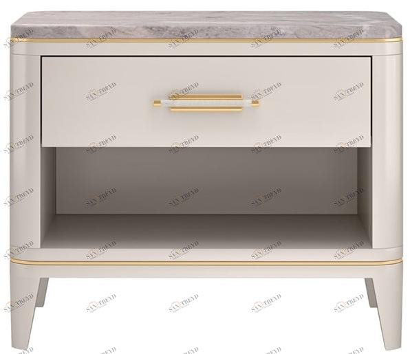 FRATO Прямоугольная прикроватная тумбочка из лакированной древесины с ящиками Clicquot Ffu020007abp 