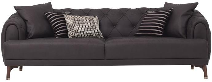 Enza Home Тафтинговый 3-местный диван из ткани Navona sun-id-1516562 - Вид №3