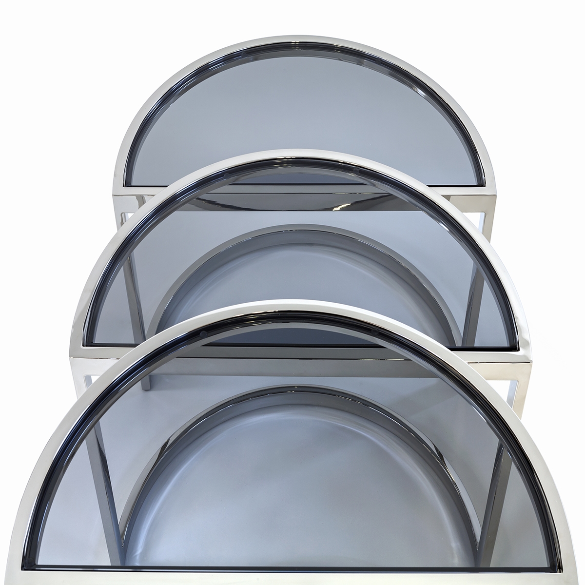 450220-90 ABHIKA Боковой столик JUDE SET 3PCS H38 / 46/54 BLACK  - Вид №2