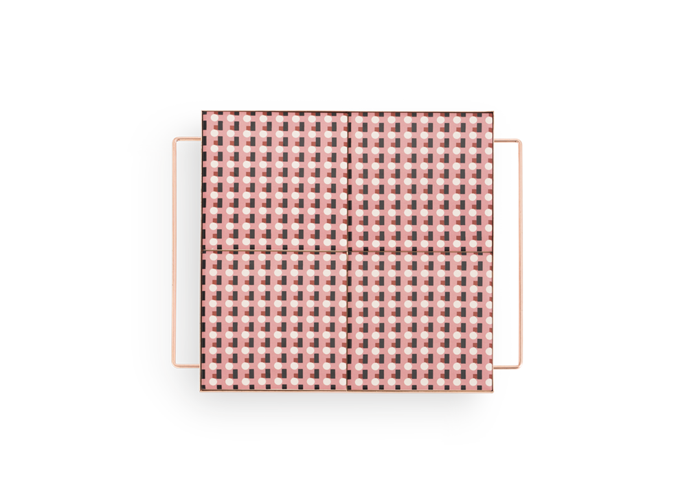 100554 Поднос квадратный Pink 30x30 GAN Mix & Match 