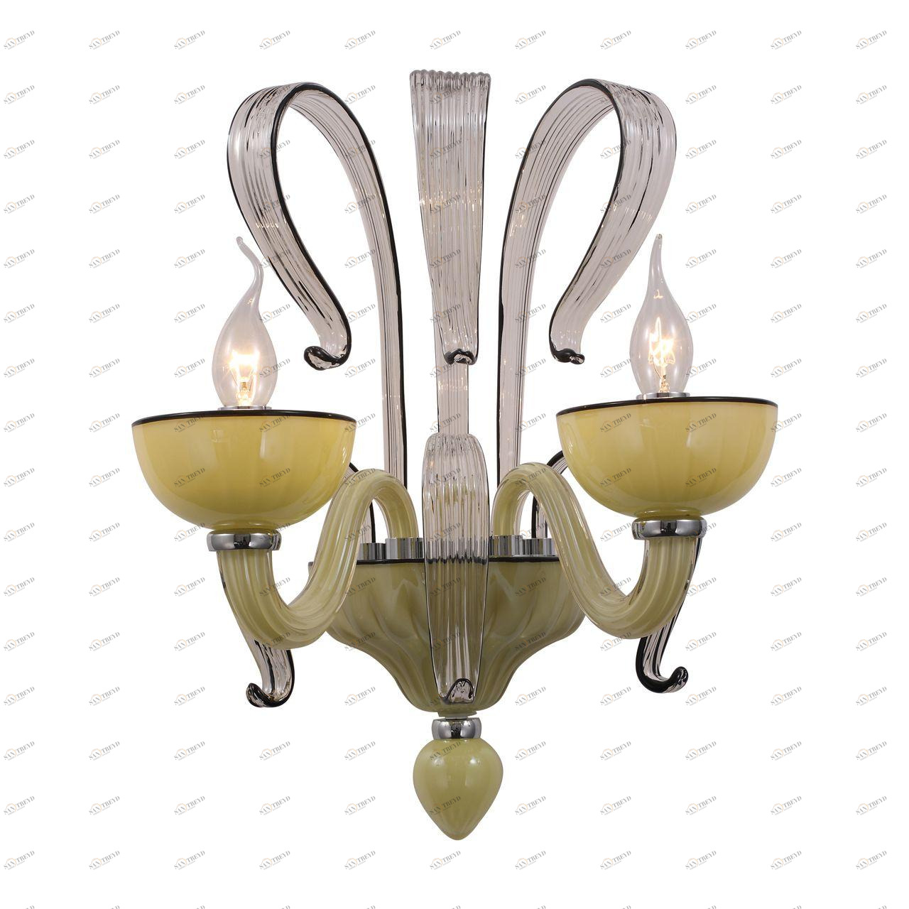 Бра ST Luce Smooth SL758.091.02 ST LUCE ОРИГИНАЛЬНЫЕ, СВЕЧА, ФЛОРИСТИКА 077724 Желтый;прозрачный 