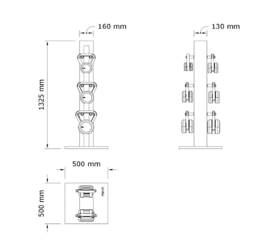 Набор гирь из нержавеющей стали и дерева PENT Lova ARCH-00111341 - Вид №6