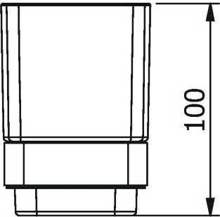 21811A Стакан подвесной цвет хром LANGBERGER LEDRO - Вид №2