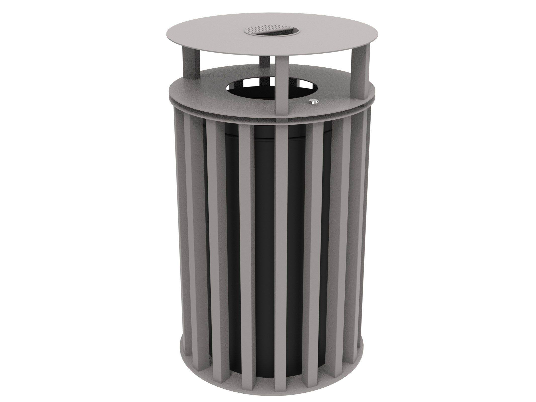 Оцинкованная стальная корзина для мусора с пепельницей Lazzari Динамо ARCH-00058102 - Вид №30