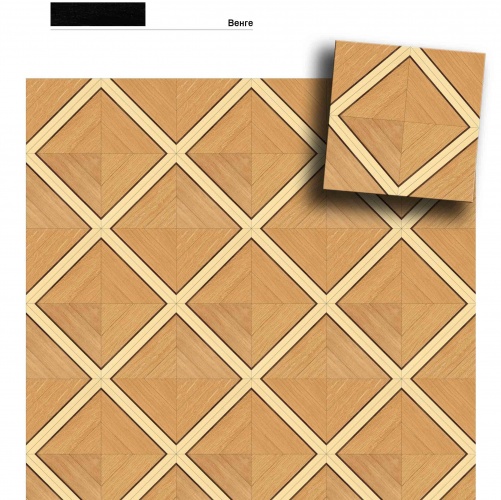 Художественный паркет Da Vinci Щитовой 26-491 Дуб (Гладкая) 500х500 мм 26010491 - Вид №1