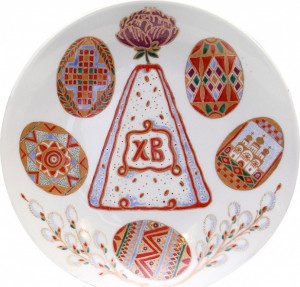 10595189 Императорский фарфоровый завод Тарелка декоративная 19,5см "Светлое Воскресенье" "Эллипс" Твёрдый фарфор