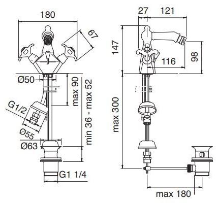 Rubinetterie Treemme Nuova retrò  4126  - Вид №2