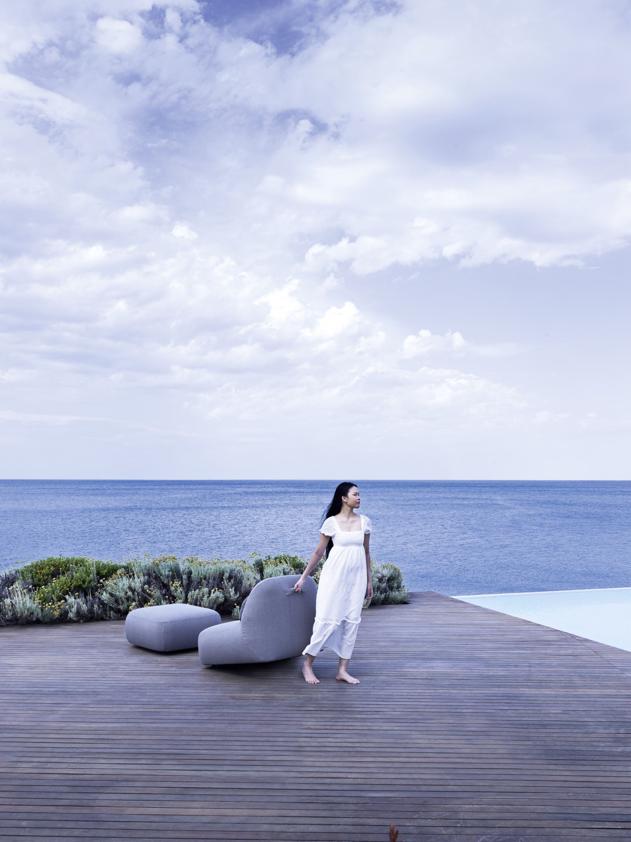 Квадратный садовый пуфик из конопли Varaschin Reuse ARCH-00102447 - Вид №3