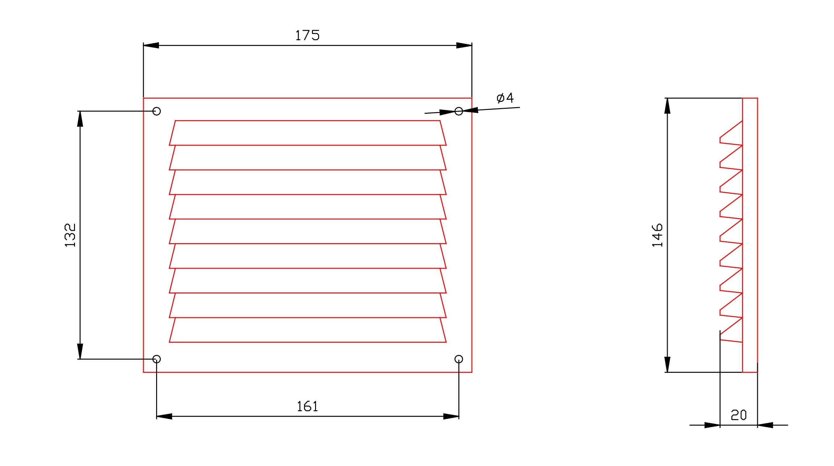 Прямоугольная сетка для перекрытия First Corporation вентиляция ARCH-00140588 - Вид №6
