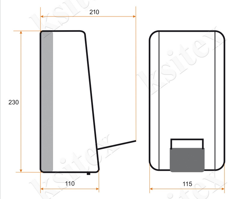 304009420 Локтевой дозатор мыла ES-1000 KSITEX  - Вид №3