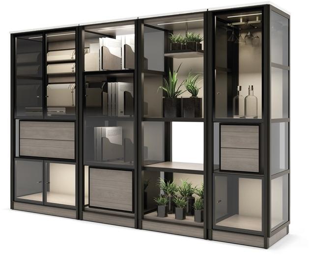 Giorgetti Модульный книжный шкаф с подсветкой Domus sun-id-1454112 - Вид №1