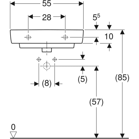 501.714.00.1 Раковина Geberit Renova Compact Geberit  - Вид №26
