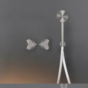 Настенные 2 прогрессивных смесители, установленные для ванной / душа с круглого ручной душ диаметр 65 мм  ZIQ49Y CEADESIGN