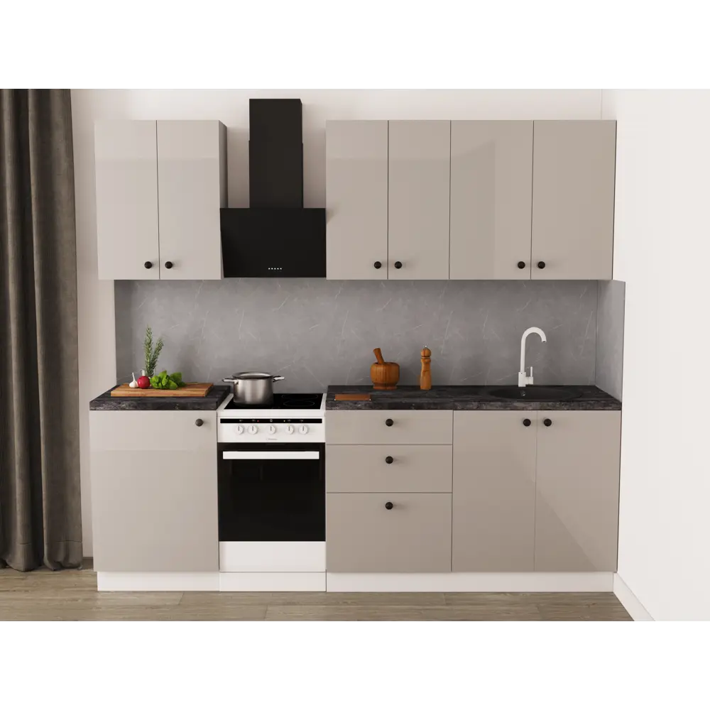 Кухонная мойка DELINIA круглая кварцевая 51×51 см черная 82502616 STLM-0028828 - Вид №10