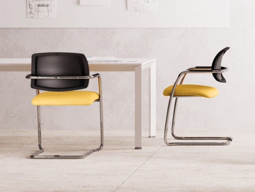 Тканевый консольный стул для зала ожидания Las Mobili система ARCH-00068456