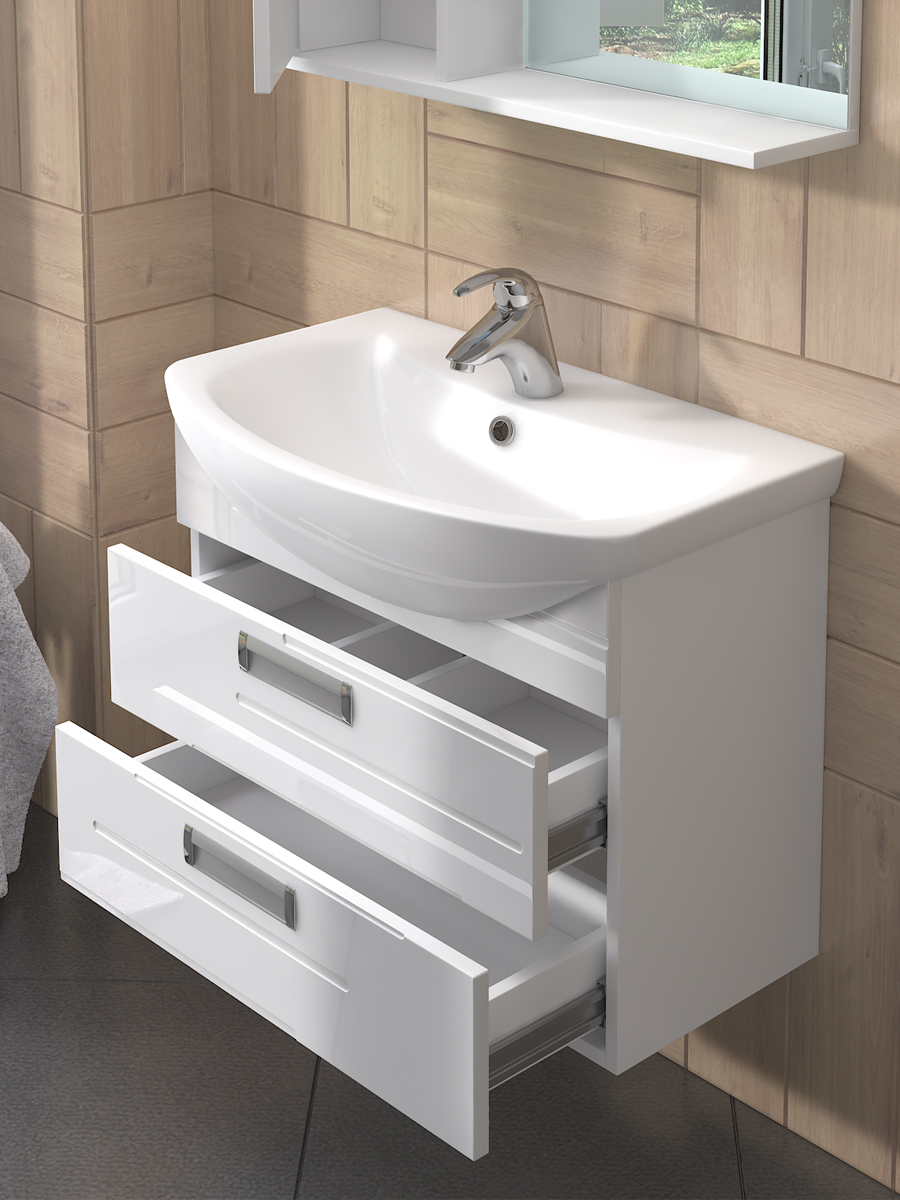 Тумба Diana 2-700 подвесная (под ум Балтика)710⨉450⨉560 мм белый Santreyd sun-id-665218 - Вид №1