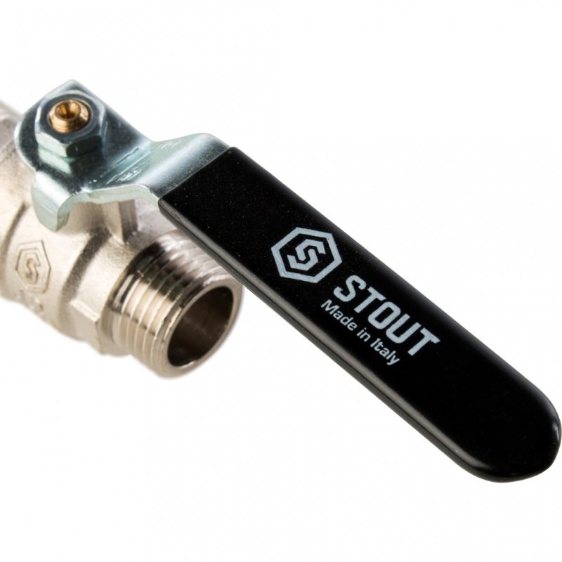 Кран шаровый STOUT НН 1/2" полнопроходной, рычаг SVB0005000015 - Вид №1