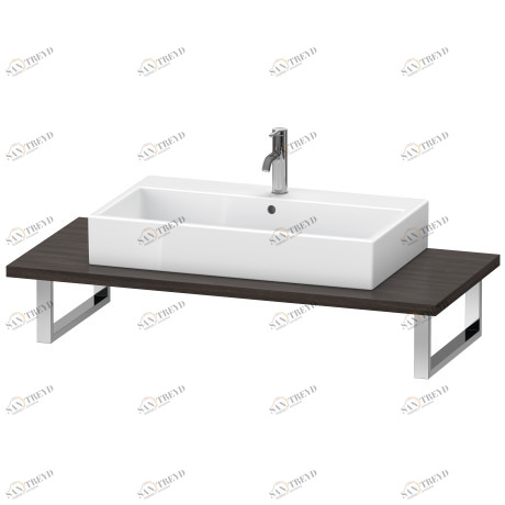 XL104C05353 X-Large Консоль для накладной и встраиваемой сверху раковины компакт Каштан темный, декор Duravit