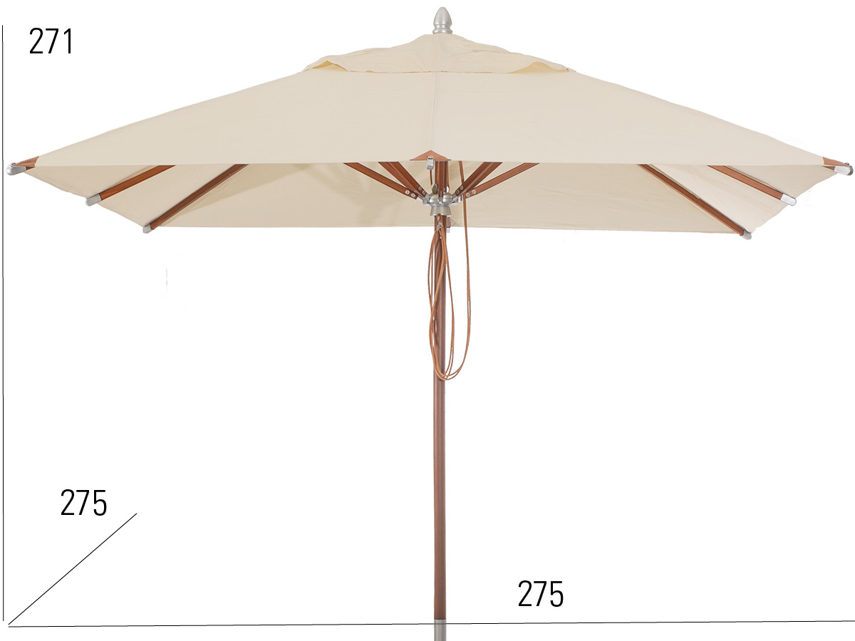 66.00.0033 Навес Sunrise 2.75 x 2.75 м - квадратный - uni natural Mbm - Вид №3