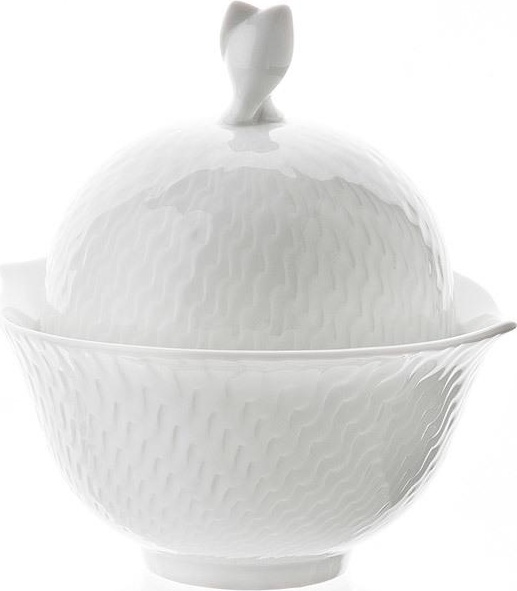 58344 Meissen Сахарница 200мл "Игра волн, рельеф, белый" Фарфор 