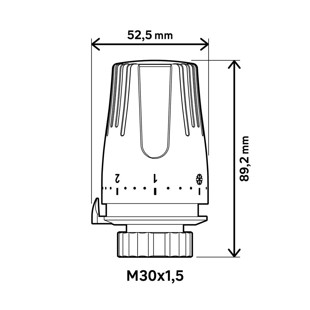 Термостатическая головка жидкостная MONLID M30x1.5 белая STLM-2168431 - Вид №8