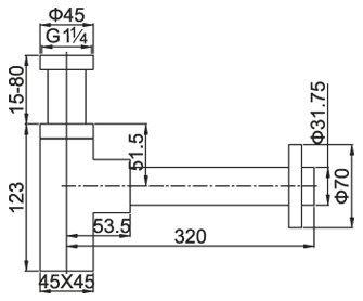 Сифон под раковину Cezares CZR-SMQ2-01 ARTICOLI VARI - Вид №1