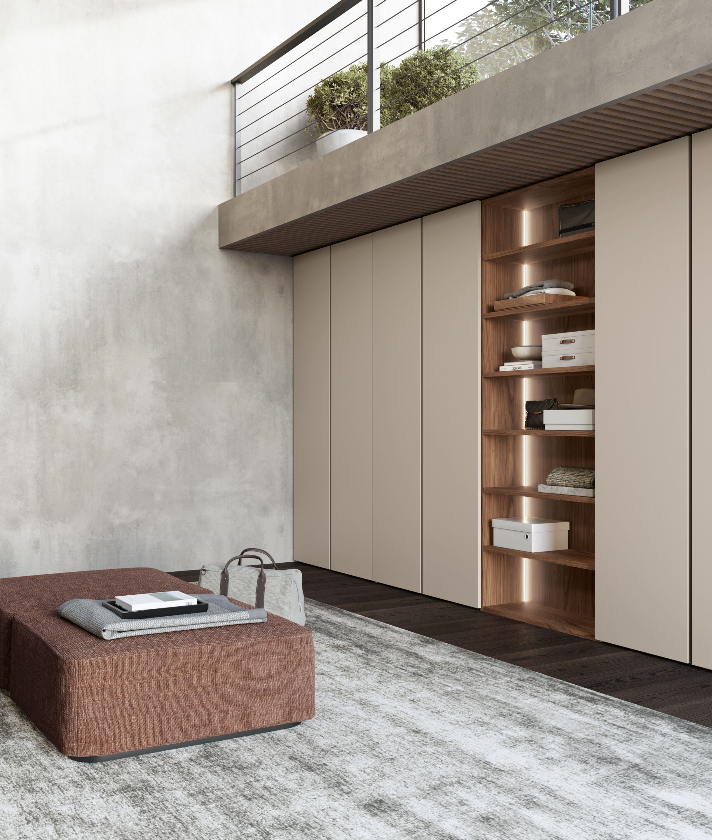 Секционный шкаф с деревянной распашной дверью Dall'Agnese Wardrobe Collection ARCH-00067432