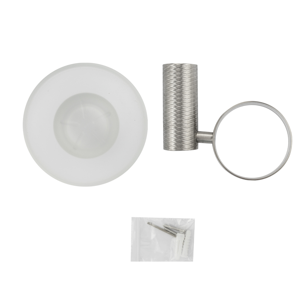 GFmark - Мыльница стеклянная с креплением к стене, из нержавеющей стали с резным креплением, код: 81004  - Вид №4