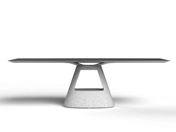Прямоугольный обеденный стол из алюминия и бетона BD Barcelona Aluminium ARCH-00127398 - Вид №3