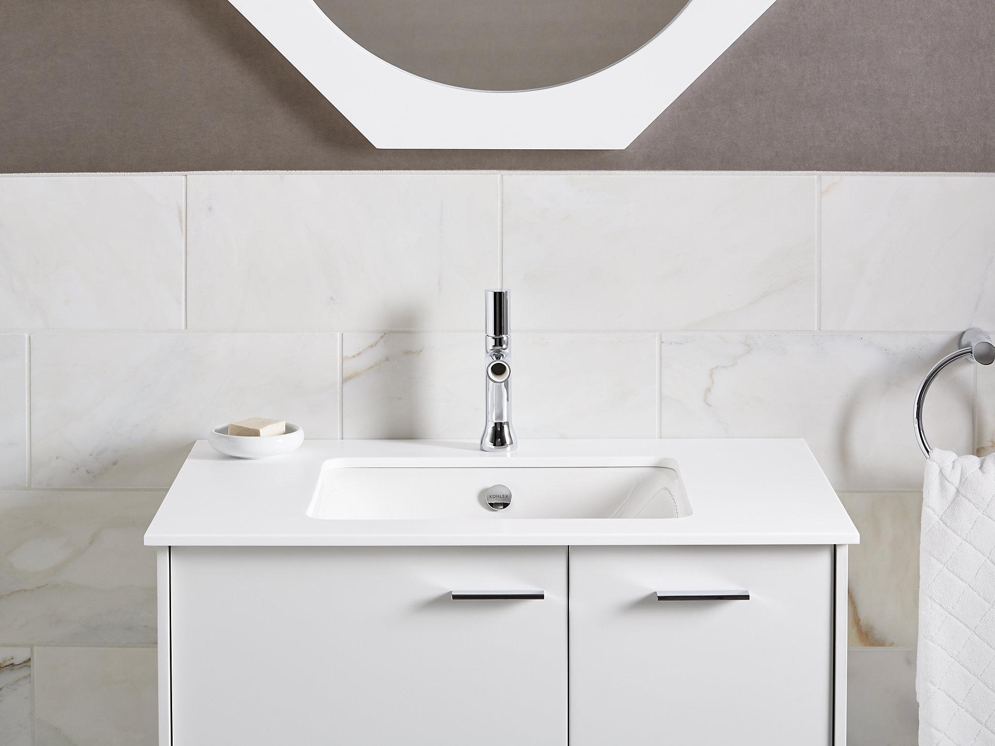KOHLER Iron Plains Встраиваемая / устанавливаемая под столешницу раковина для ванной комнаты K-5400-K4  - Вид №6