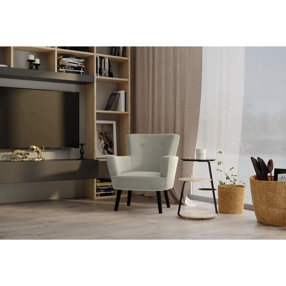 Кресло полиэстер Seasons Вилли 77x86x76 см цвет бежевый 85151527 STLM-2109837  - Вид №2