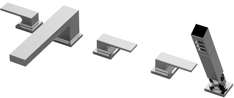 GRAFF Комплект для ванны на 5 отверстий с ручным душем Incanto 5356600 - Вид №2