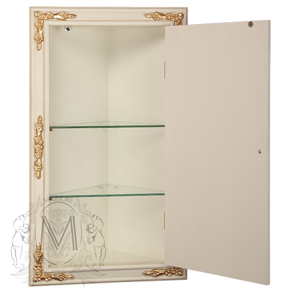 Витрина MIGLIORE Bella Ml.com-70.772 настенная угловая, аворио/золото ML.COM-70.772.AV.DO - Вид №1