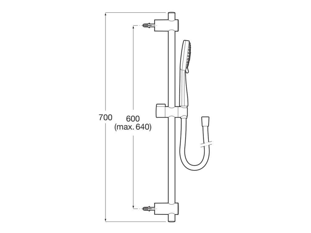 Металлический стержень с ручным душем Roca Звезда ARCH-00009391