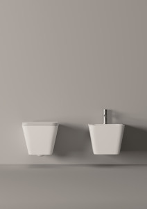 Керамическое подвесное биде с переливом