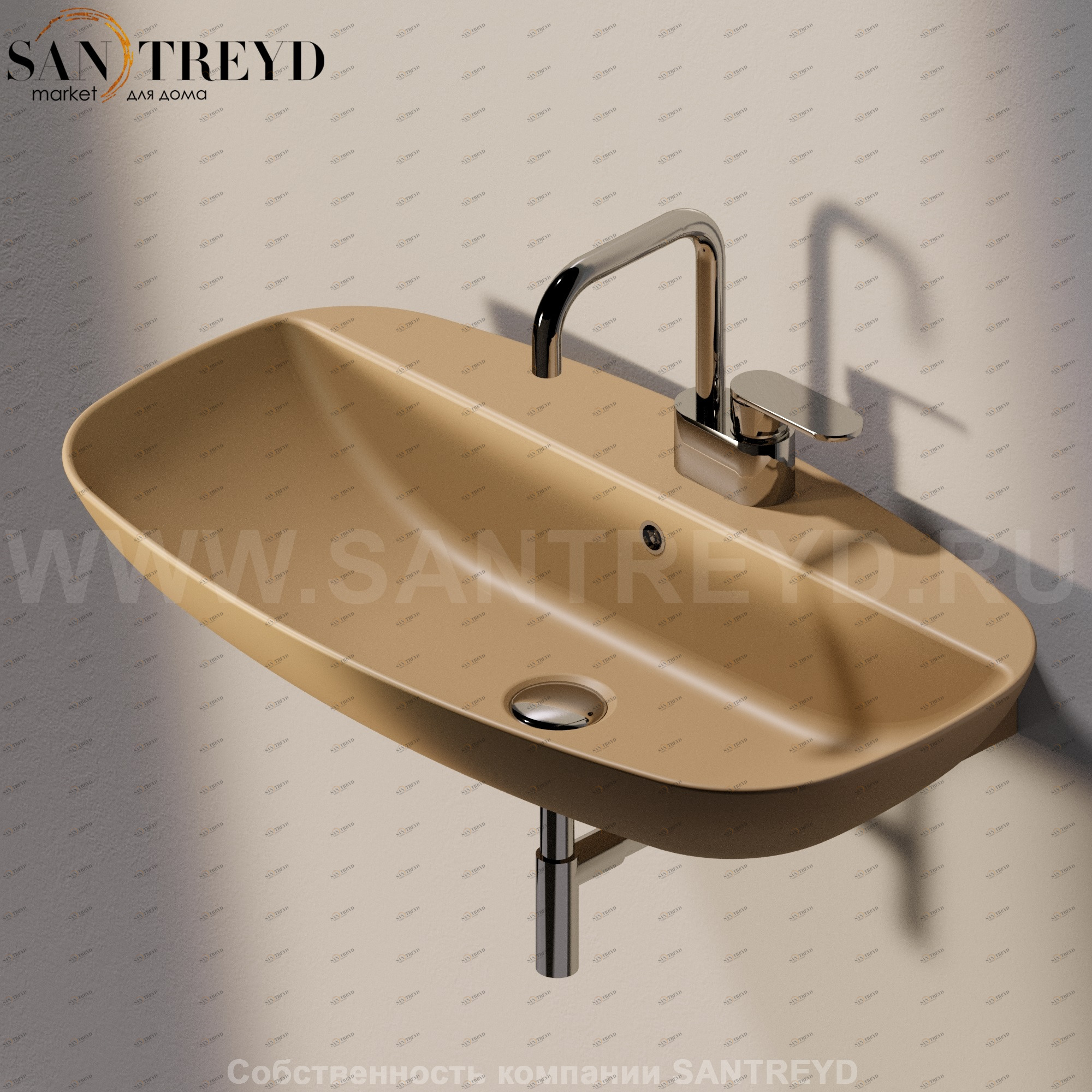 ND75PR9004 Подвесная раковина настенная прямоугольная Ceramica Flaminia Nuda