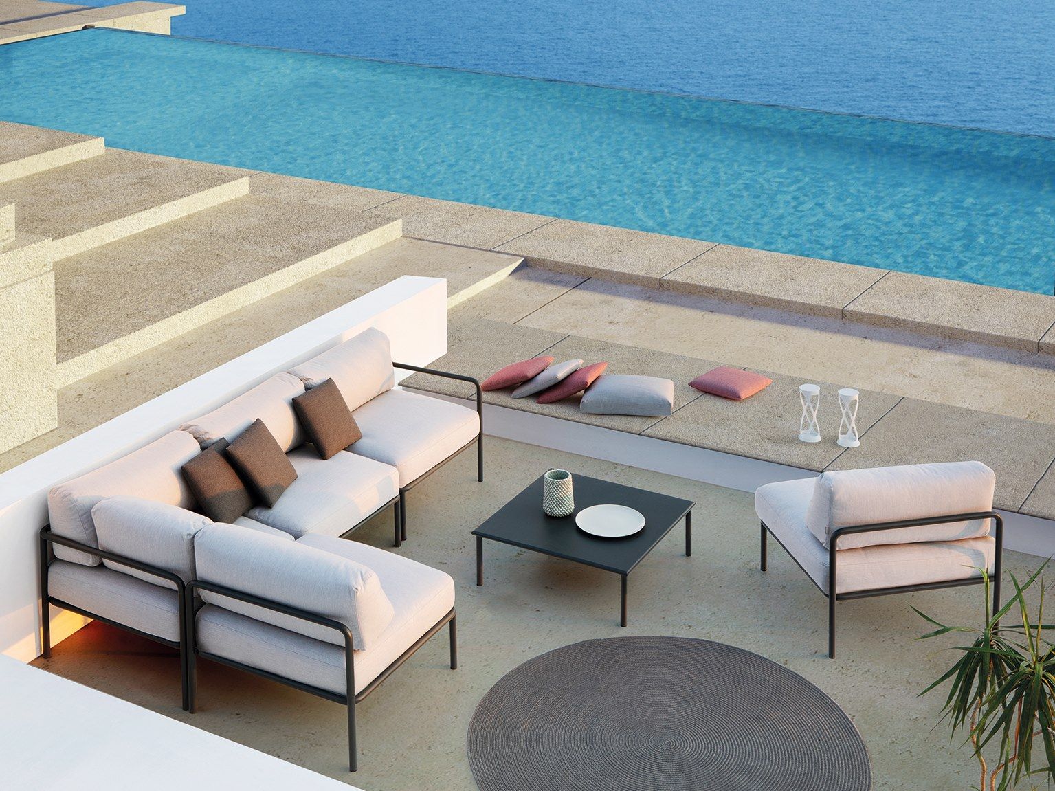 Кресло для сада из акриловой ткани с подлокотниками Vermobil ARCH-00092492 - Вид №4