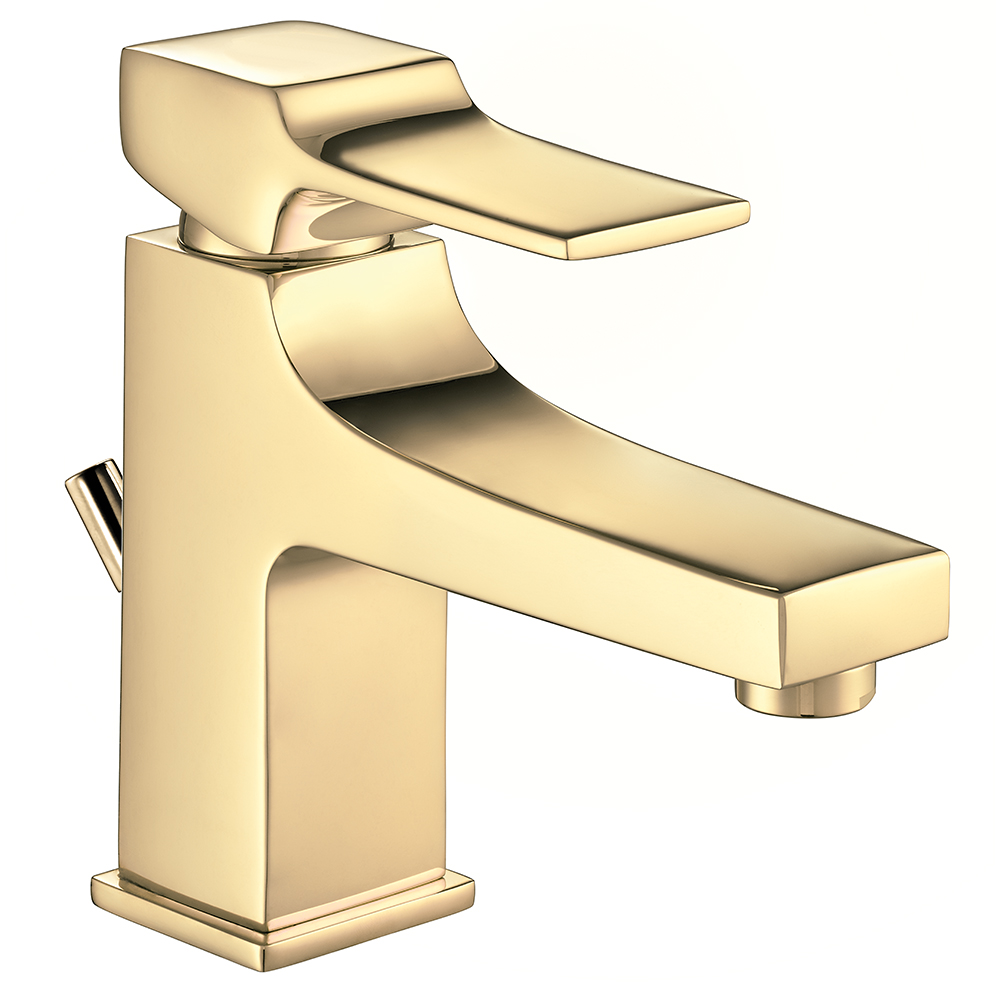 102808899  Смеситель для раковины с управлением Caro - золотой вид Eca  - Вид №1
