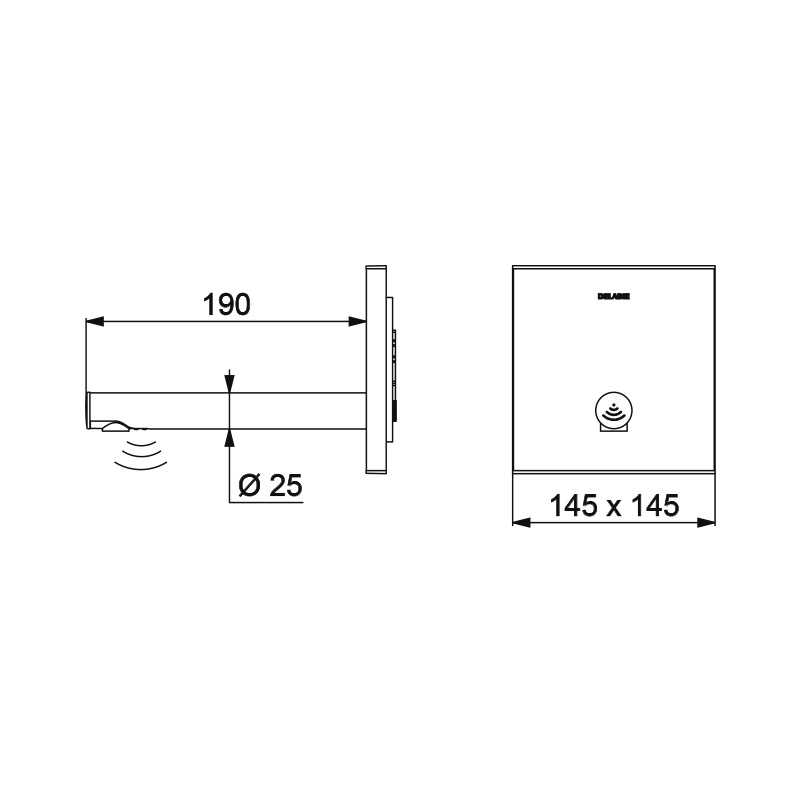 370100 Сенсорный кран для раковины BINOPTIC DELABIE  - Вид №1