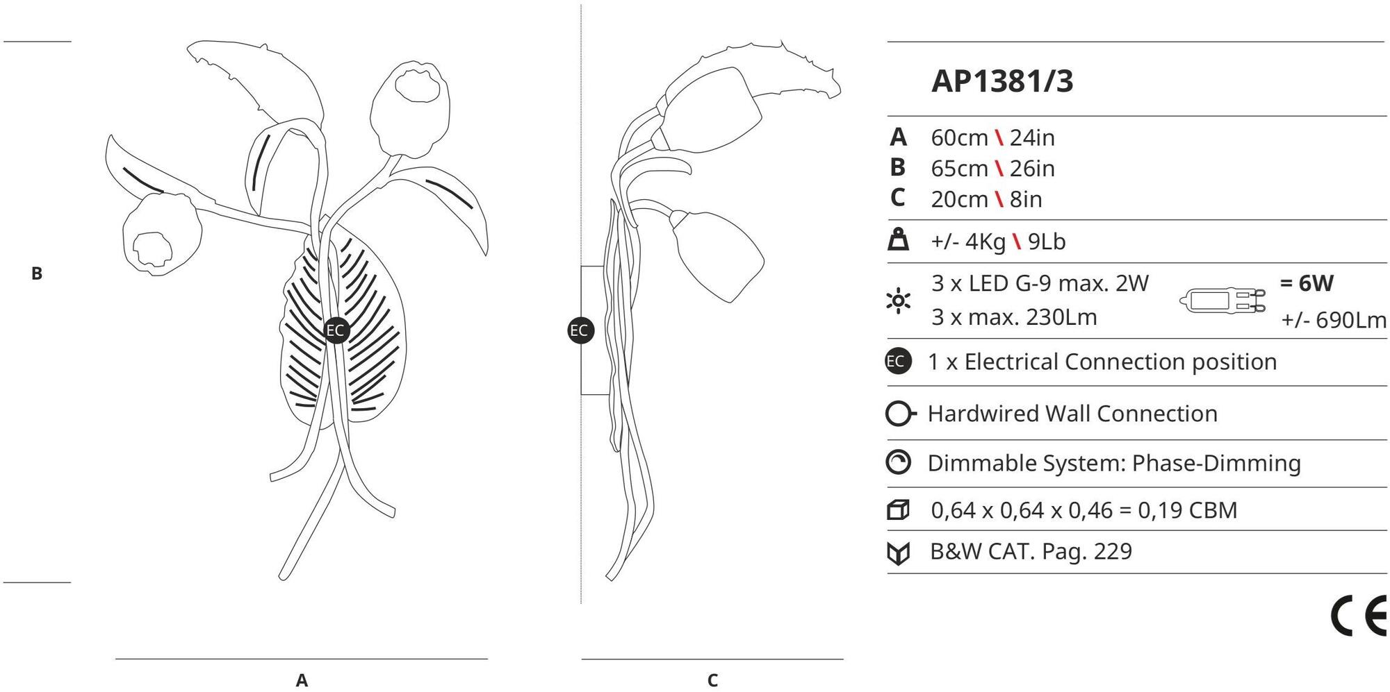 Serip Аппликация из бронзы ручной работы Bouquet Ap1381/3 - Вид №3