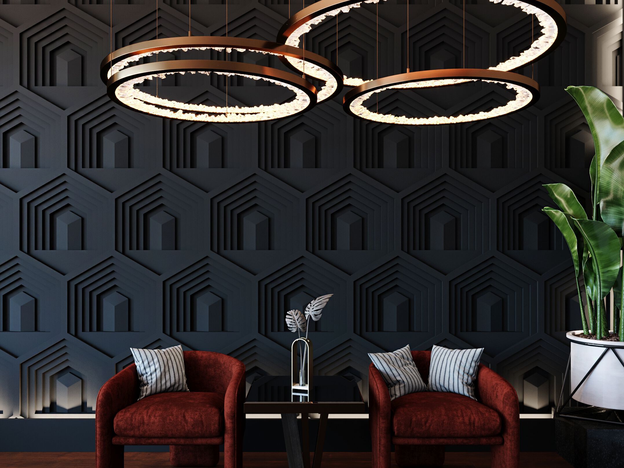 Трехмерное гипсовое покрытие WallDeco дизайн ARCH-00106701