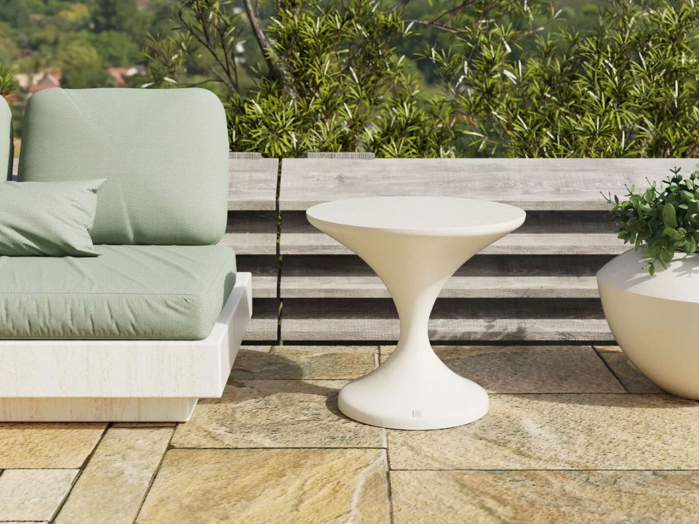 Круглый стол из стекловолокна GANSK LYA ARCH-00137174 - Вид №1