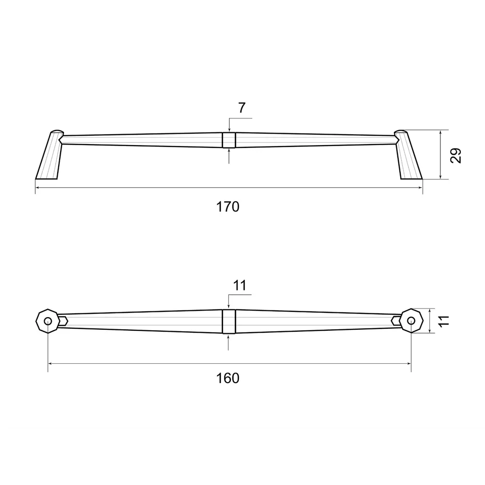 86899332 Ручка-скоба мебельная Orleans ЦАМ 160 мм цвет медь STLM-1011830 PALLADIUM  - Вид №2