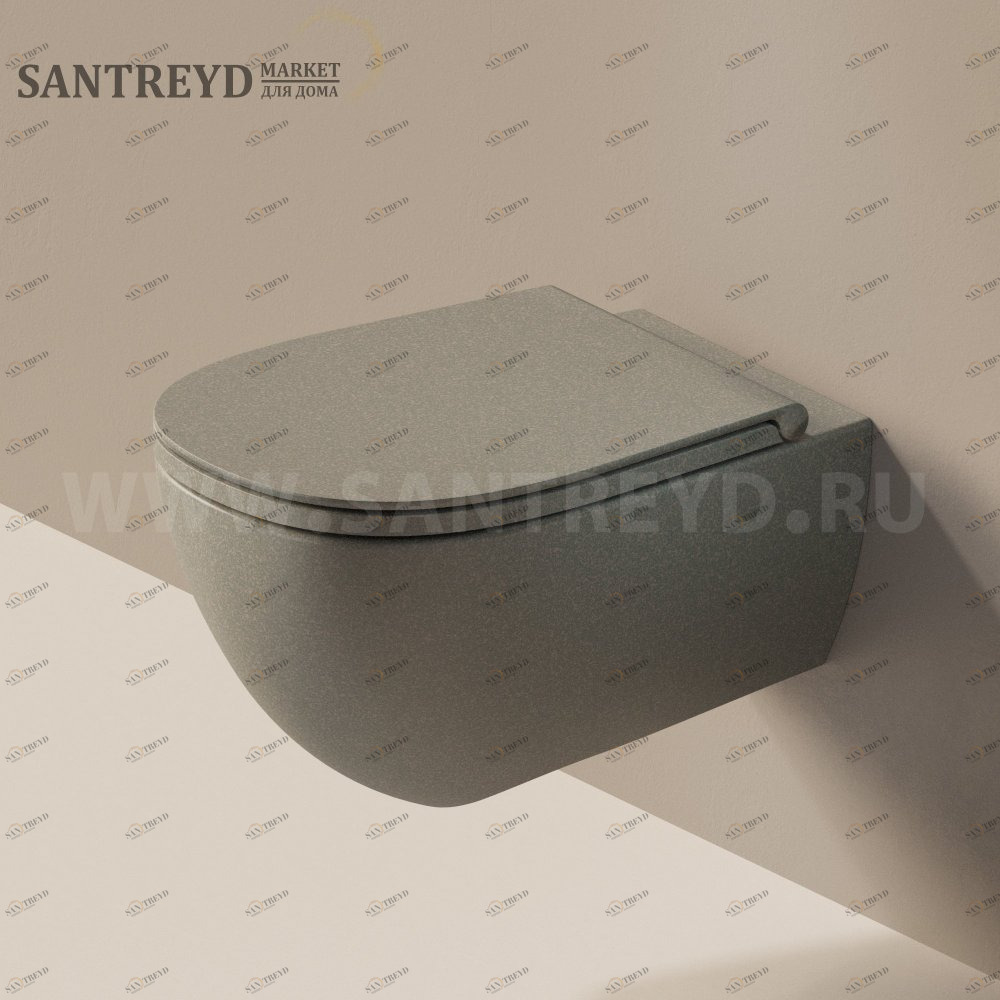 SI118G7037 Подвесной унитаз настенный Серый Ceramica Flaminia IO e SI Италия