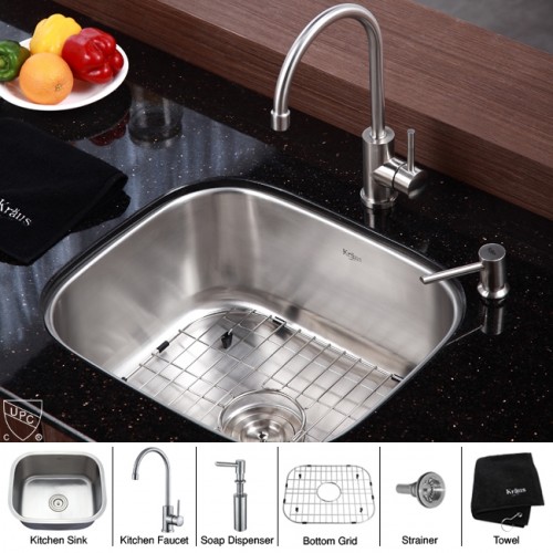 KBU11-KPF2160-KSD-33SN Мойка кухонная прямоугольная Krausru  - Вид №3