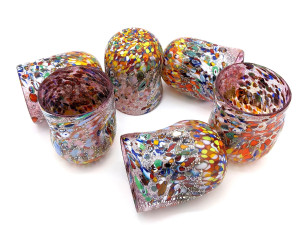 Набор из шести стаканов из муранского стекла ручной работы