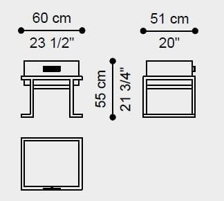 Прямоугольная прикроватная тумбочка из металла и кожи ETRO Home Interiors Калькутта ARCH-00048976 - Вид №3