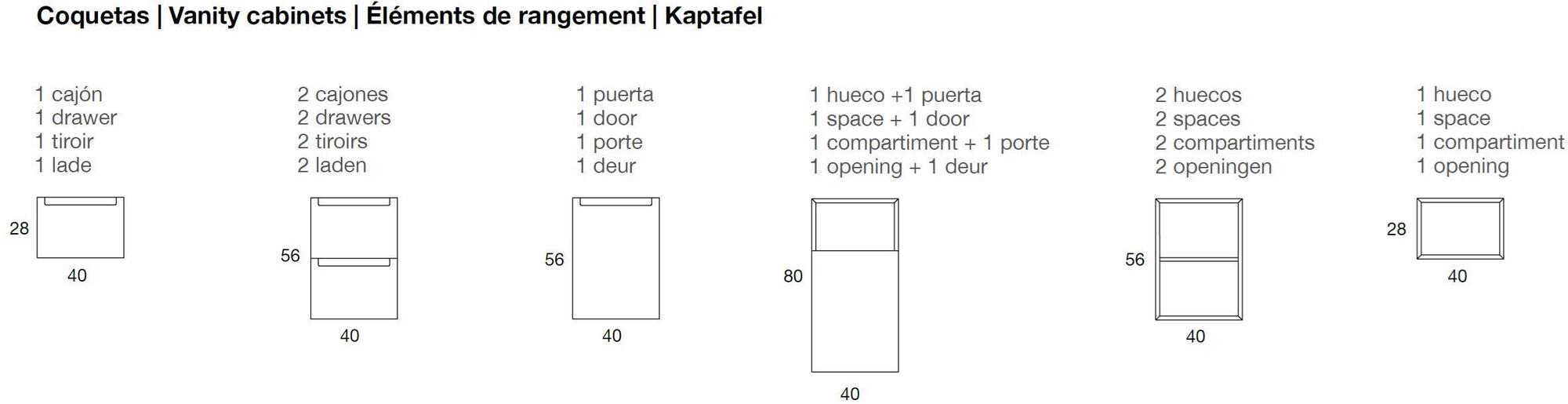 Fiora Двойная подвесная тумба под умывальник с ящиками Synergy sun-id-1464649 - Вид №11