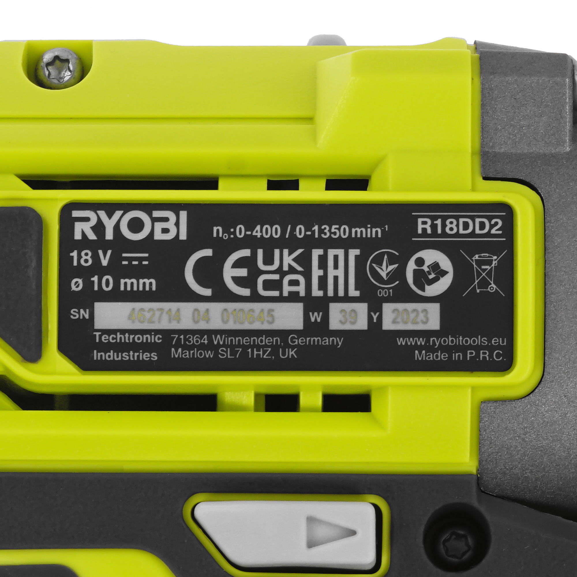 Дрель-шуруповерт Ryobi R18DD2-220S ONE+ 18V 5481209 STDN-0123401 - Вид №3