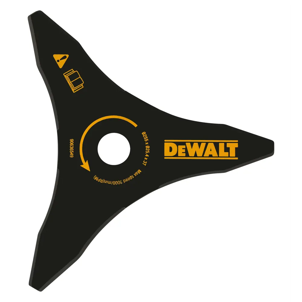 Нож для триммера трёхлучевой 255x25.4 мм DeWALT STLM-2110625